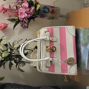 New Daisen Pink/White, Canvas, Satchel